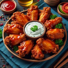 Fried Chicken blue cheese dressing