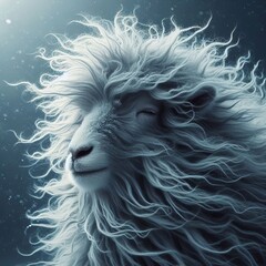 Frosted Mohair through specific processing
