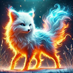 Frostfire Fox Arctic foxes with fur that shifts be