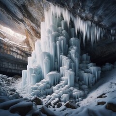 Frozen Cave in a cave