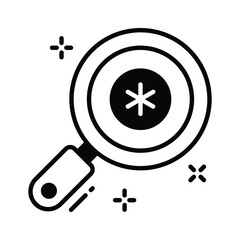 Grab this glyph style icon of medical research process
