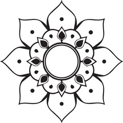 Elegant Floral Design Illustration Intricate Symmetry and Artistic Composition Beautiful Mandala