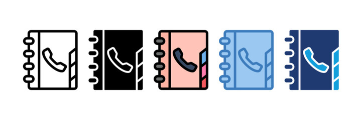 Contact Book Icon Element For Design