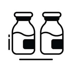 Grab this glyph style icon of syrup bottles together