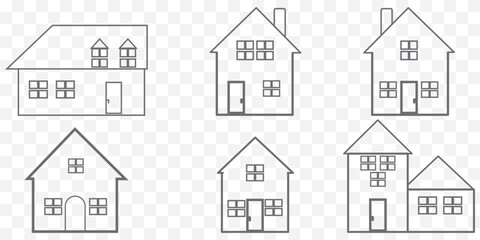 house icon set EPS 10