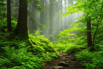 Obraz premium morning in the woods