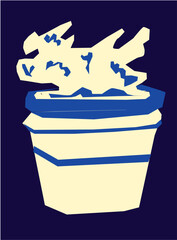 Doniczka z kwiatkiem – ilustracja © Laura