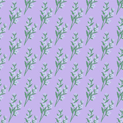 seamless pattern white flower with leaves	