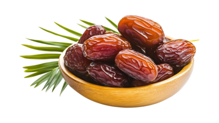 Organic Meddlesome Dates – Isolated on Transparent Background.