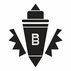 vector illustration of a black and white icon