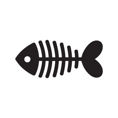 Fish skeleton icon. Fish bone vector eps 10