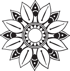 Silhouette Mandala Design Vector Art 