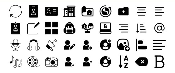 Black Icon Set Bundle 290 User Interface Symbols icons