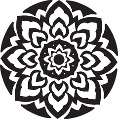 Silhouette Mandala Design Vector Art 