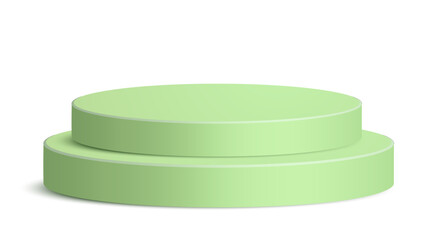 Two-Tier Pastel Green Product Display Pedestal

