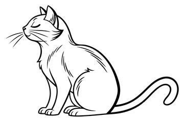 Relaxed Cat with Eyes Closed Art