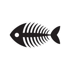 Fish bone icon vector eps 10