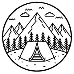Vintage Ridge Camp Scene