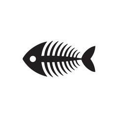 vector illustration of a fish bone