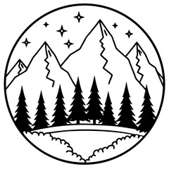 Alpine Forest Silhouette