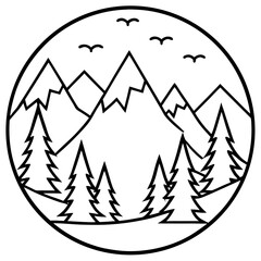 Alpine Forest Silhouette