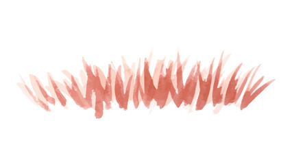 Transparent background artistic watercolor grass texture in warm earthy tones for natural designs.
