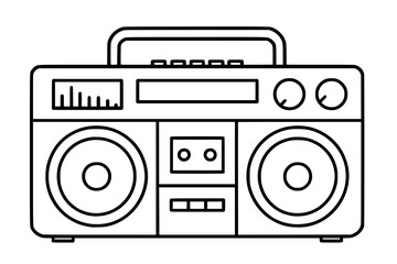 Retro Boombox Vector Illustration