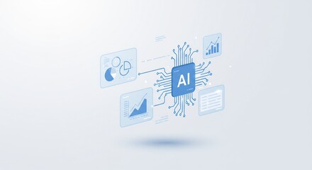 Abstract AI Technology Data Analysis Visualization