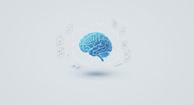 Abstract Digital Brain Network Concept