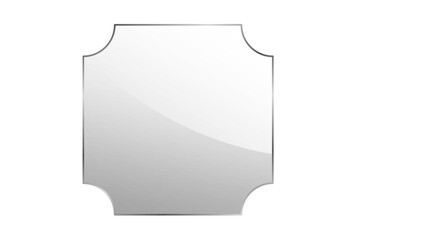 Transparent background elegant blank plaque with decorative corners, ideal for labels, awards, or ornate text frames.
