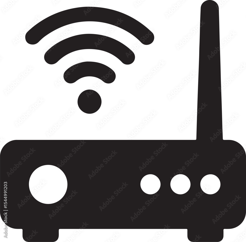 Poster high-speed wireless router icon fast internet access symbol