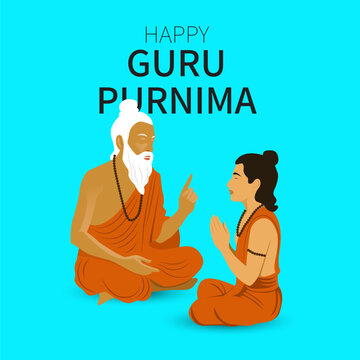 guru purnima greeting card vector
