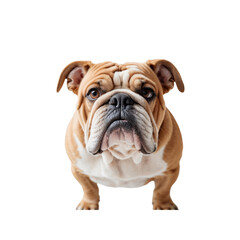 Fototapeta premium Adorable English Bulldog Puppy Looking Directly at the Camera