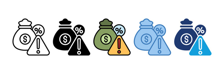 Investment Risk Icon Element For Design
