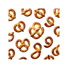 Delicious Pretzel Pattern  A Seamless Texture of Salted Pretzels