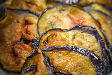 Fried Eggplant Appetizer on a Plate