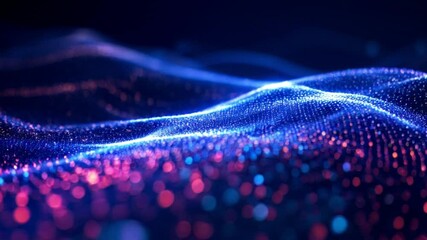 Light blue technology design with glowing abstract lines creates a vibrant digital art pattern, perfect for a modern backdrop 4k abstract slow motion video - Powered by Adobe