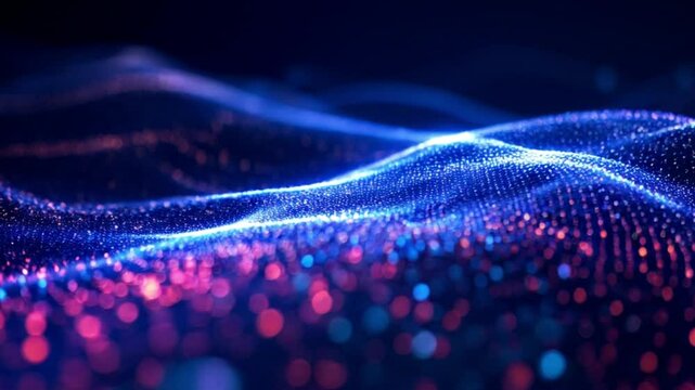 Light blue technology design with glowing abstract lines creates a vibrant digital art pattern, perfect for a modern backdrop 4k abstract slow motion video - Powered by Adobe