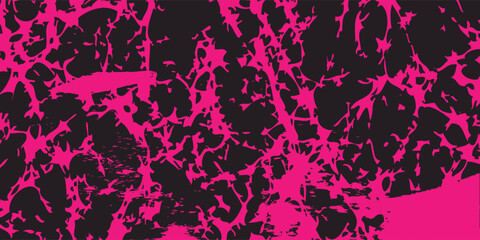 Obraz premium High-contrast vector background. Vibrant pink and black are separated by a rough, distressed grunge border, creating a modern and edgy effect for banners and flyers.modern Vector
