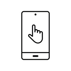Phone with touch screen icon