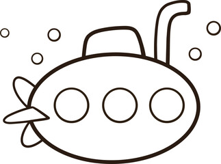 Coloring lines of a submarine and small sponges