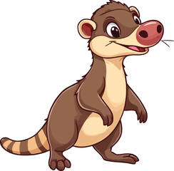 Obraz premium Cute cartoon a illustrator vector anteater