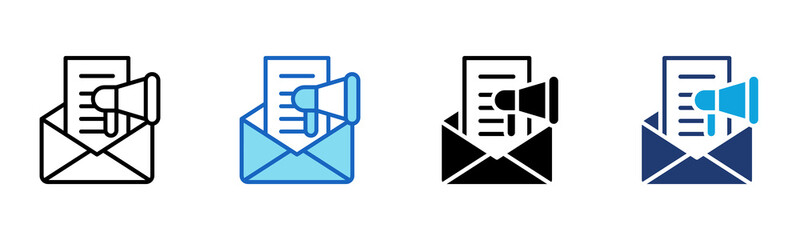 Email Marketing icon Multi Style Vector Illustration 
