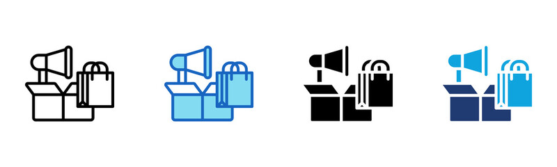 Product Promotion icon Multi Style Vector Illustration 