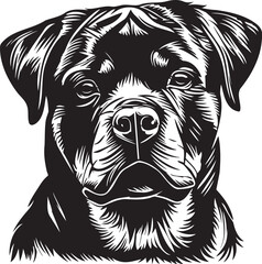 cute rottweiler dog portrait