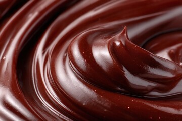Delicious and smooth melted chocolate creates swirling patterns