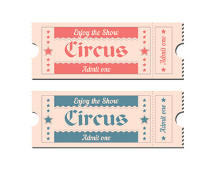 Vector vintage circus ticket. llustration of vintage circus ticket for festival
