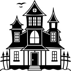 Eerie Abandoned Mansion Art