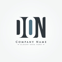 DON Vector Logo Template - Creative Icon for Initial Letters D, O and N