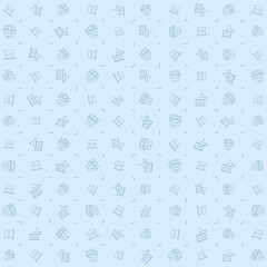 Vector pattern of festival masks, magician hats, and drums. for festival theme background